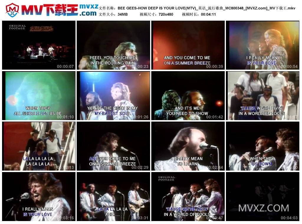 BEE GEES-HOW DEEP IS YOUR LOVE(MTV)_英语_流行歌曲_MC800348
